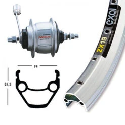 Lecyclo 4 Shimano Roue Vélo Arrière 28 X 1.75 Frein Rétropédalage 8 Vitesses Nexus